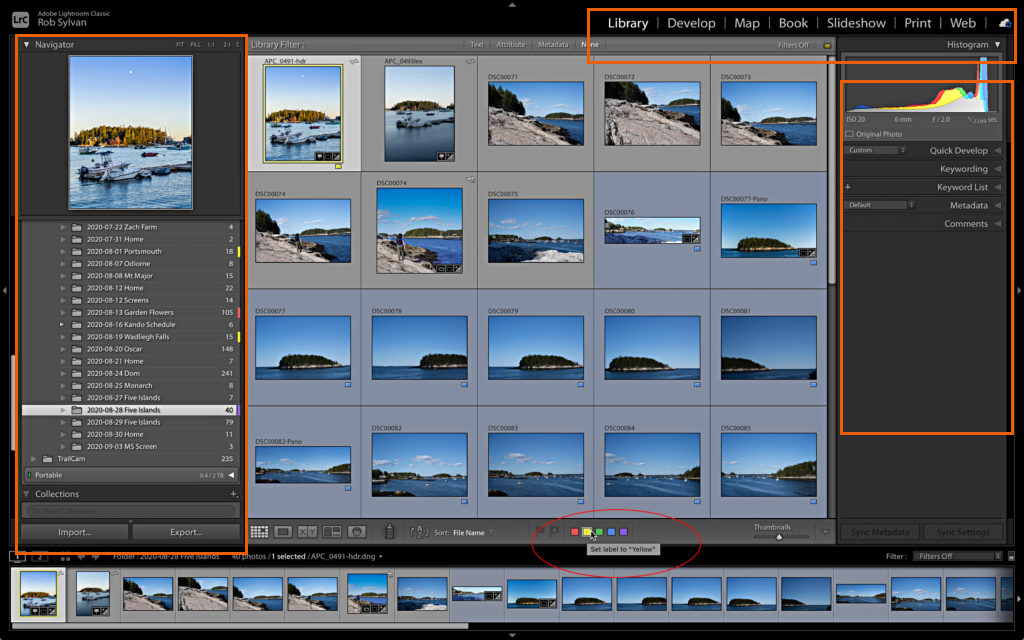 Lightroom Interface