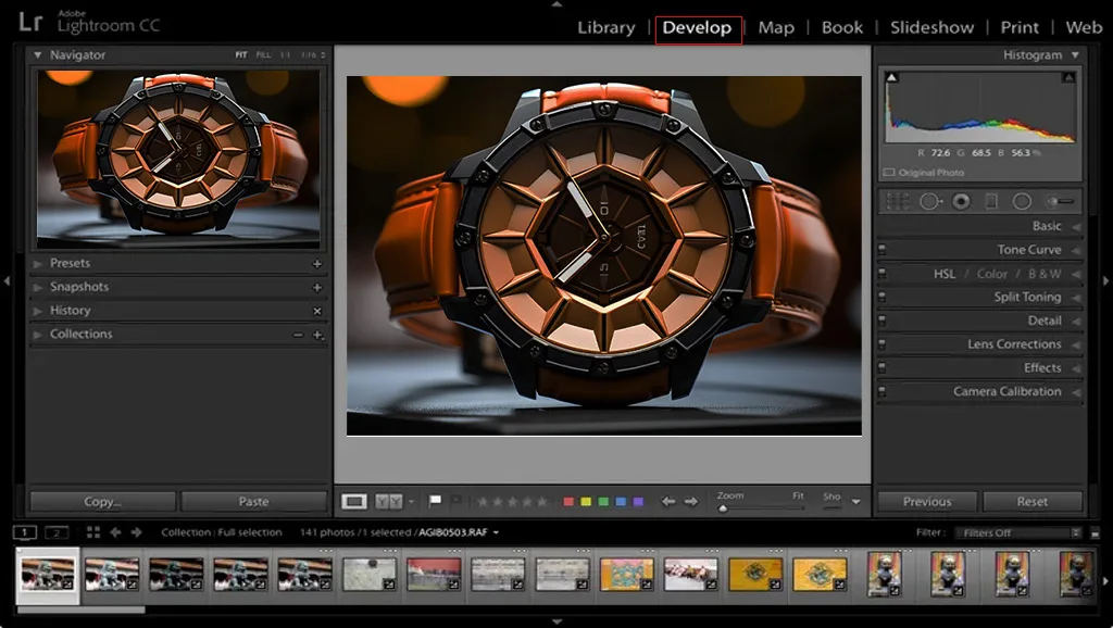 how to develop module in lightroom