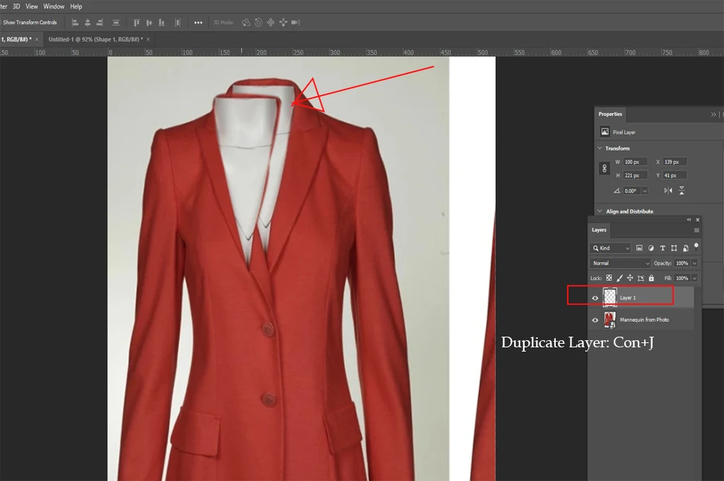 Duplicate mannequin Layer to create effect