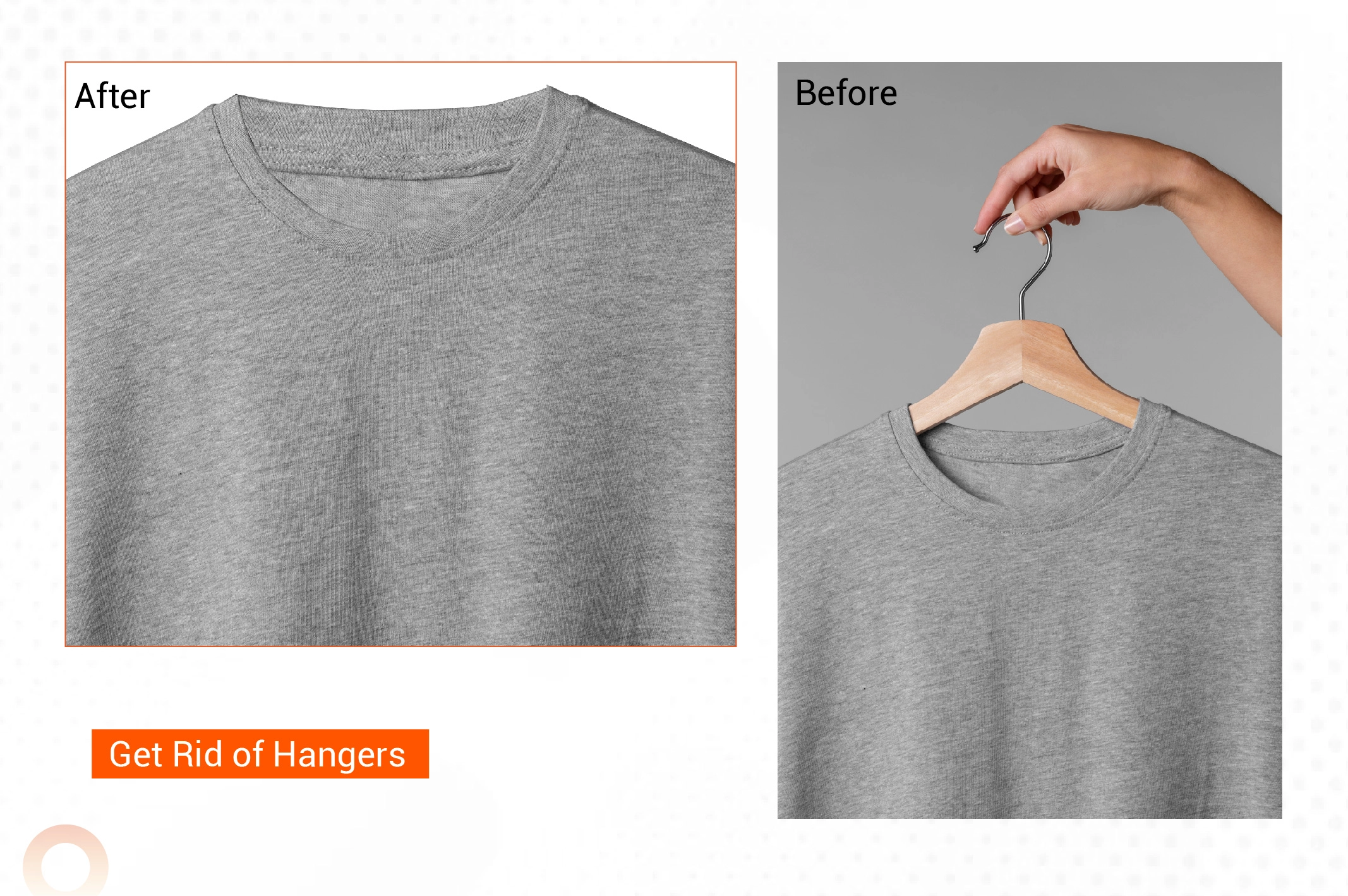 Get Rid of Hangers for clothes photo editing | retouching zone. product photo editing service provider